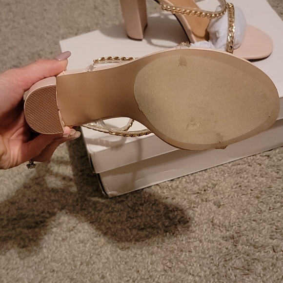 Blush Just Fab block heels size 6 - Picture 2 of 3